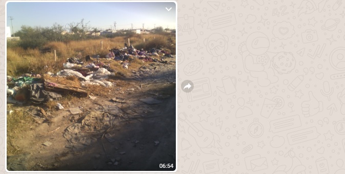 Con basura y sin alumbrado público