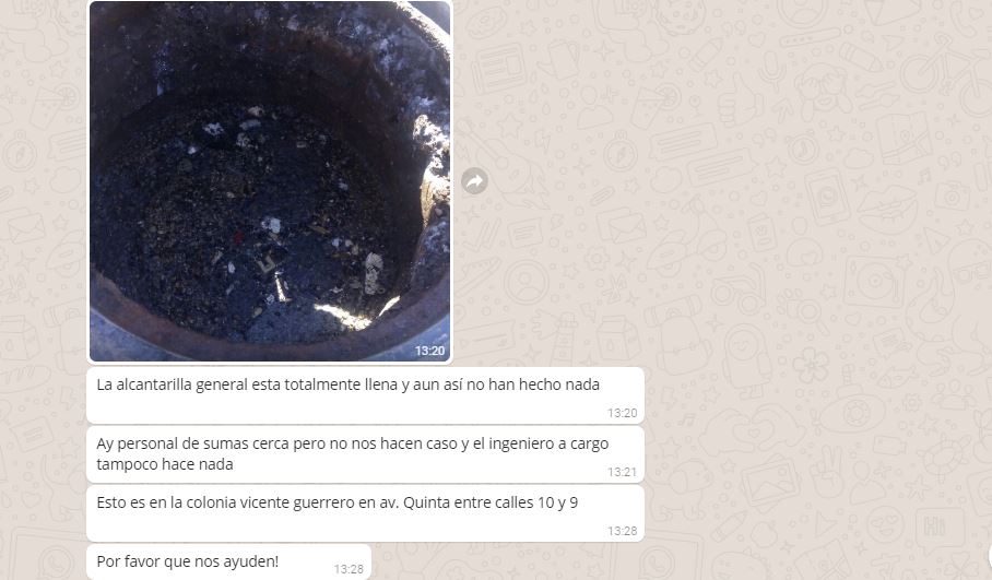 Piden a SIMAS urgente reparación de drenaje en colonia Vicente Guerrero