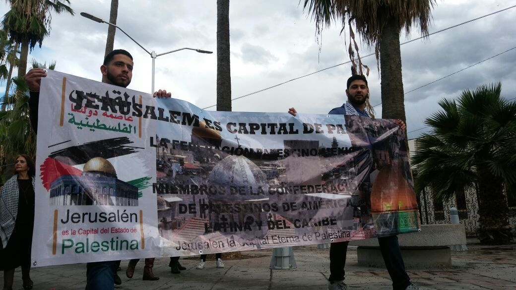 Comunidad Palestina en La Laguna marchó en reclamo a Donald Trump