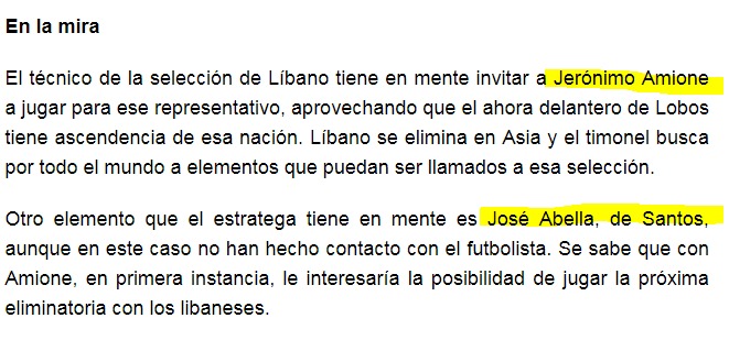 Javier Abella podría jugar con la Selección de Líbano