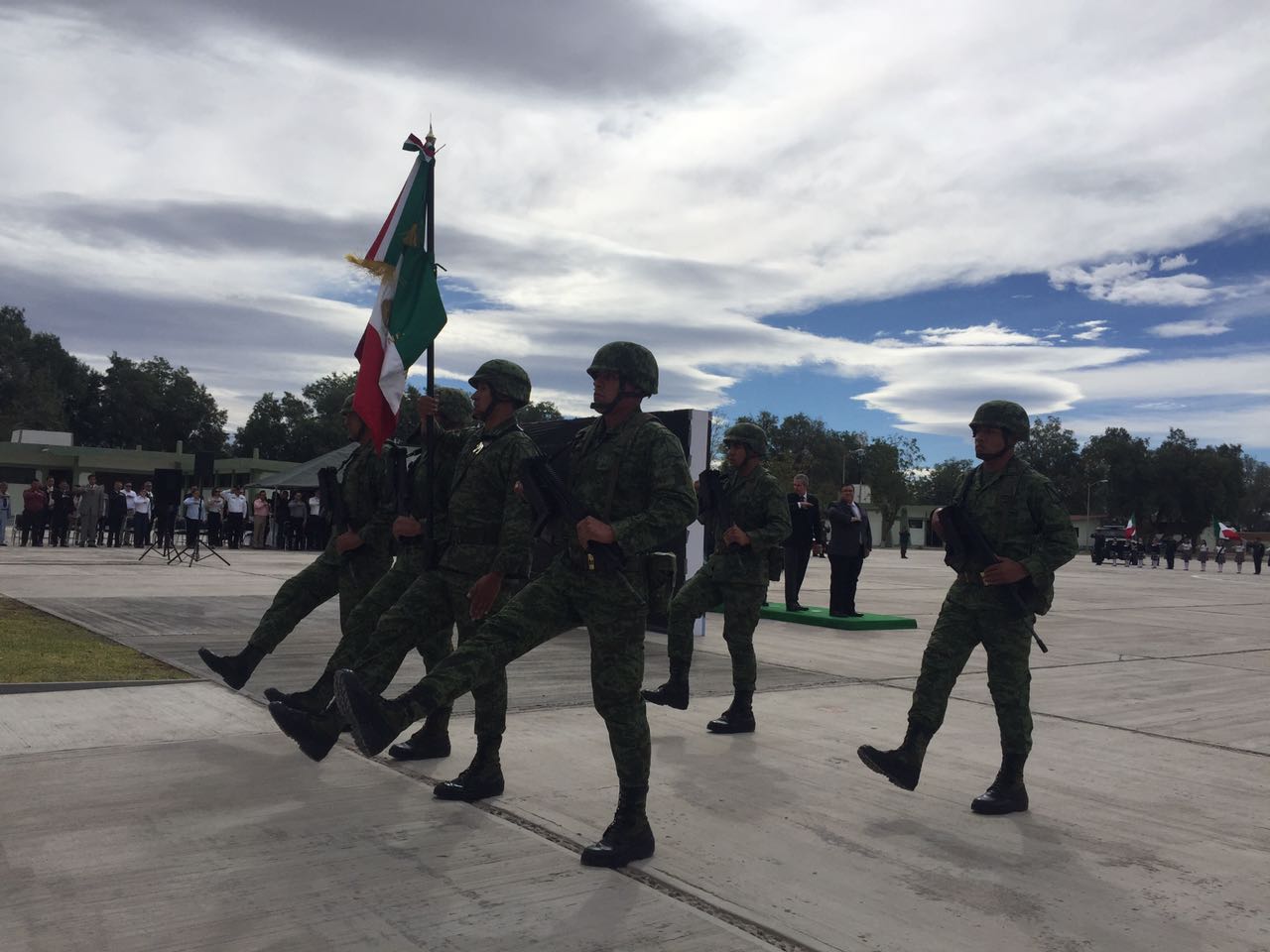 Ejercito Mexicano celebró el 197 aniversario de la bandera de México en Torreón