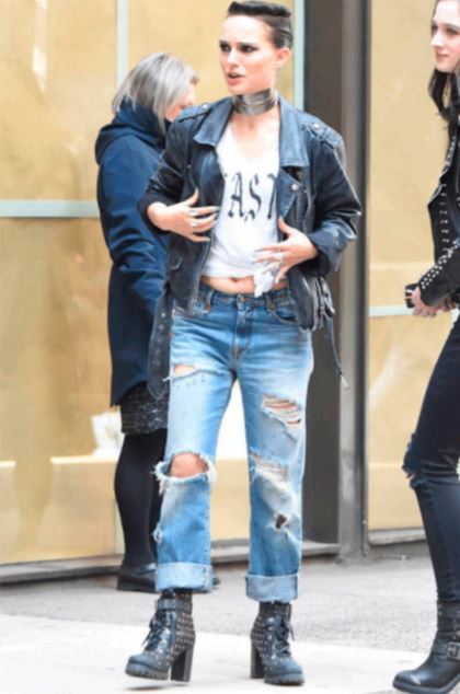 Se filtran fotos de Natalie Portman con un look espantoso (FOTOS)