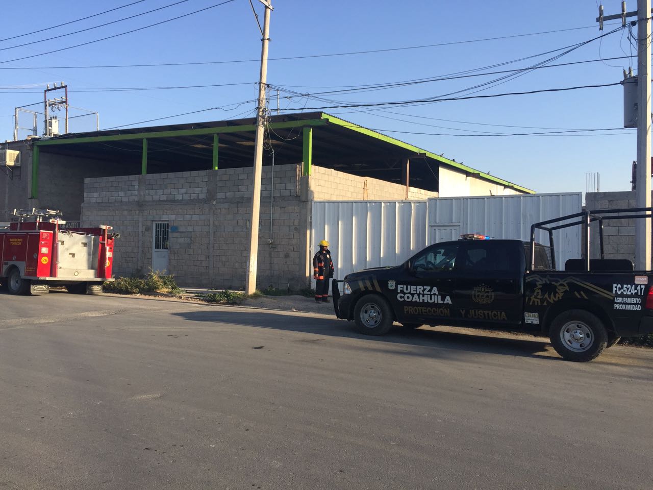 Incendio en la zona industrial de Torreón