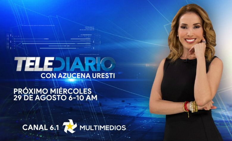 Azucena Uresti estrena Telediario matutino por Multimedios