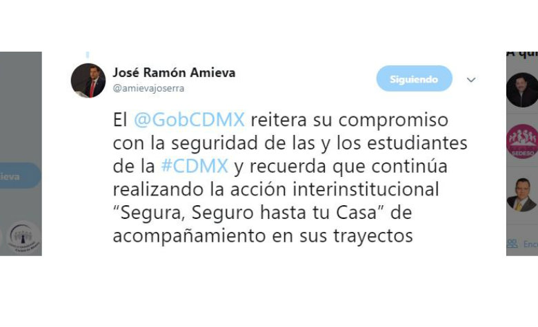 Amieva reitera su compromiso con la seguridad de las y los estudiantes de la UNAM en CU