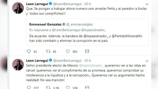 ¡No sea maricón!: León Larregui a AMLO