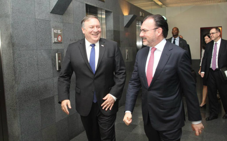 Luis Videgaray se reúne con Mike Pompeo; dialogan sobre migración