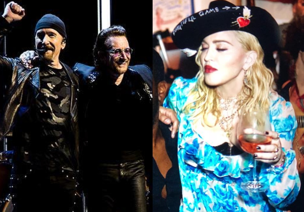 Comparten la cama Madonna y U2