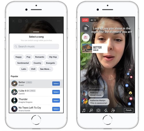 Facebook agrega nuevas funciones para poner música a tus historias