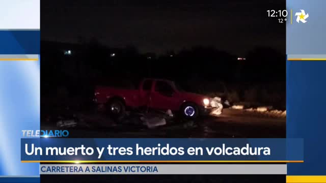 Volcadura deja un muerto y tres heridos