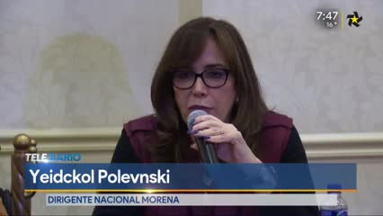 Telediario noticia La dirigente de Morena, Yeidckol Polevnsky, exigió a Patricio Zambrano que no utilice el nombre de Andrés Manuel López Obrador.
