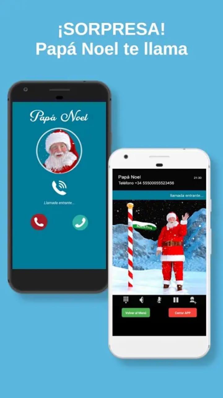 Desde el Polo Norte, Santa Claus se comunica contigo, por llamada