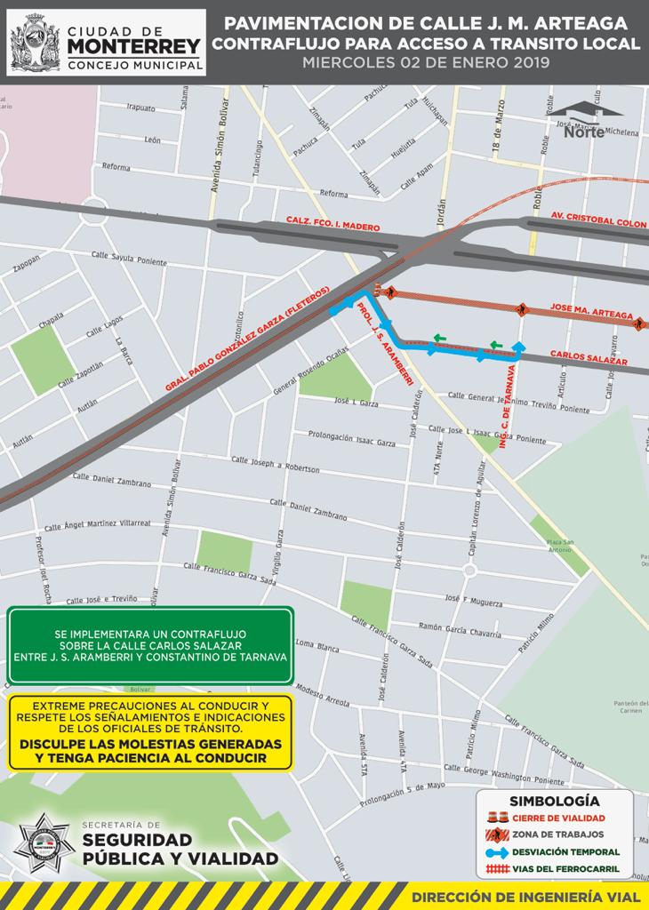 Cierran avenida Arteaga por repavimentación Telediario México