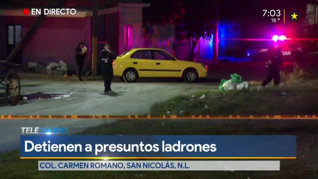 Telediario noticia Dos ladrones armados fueron detenidos tras una persecución en la colonia Carmen Romano en San Nicolás.