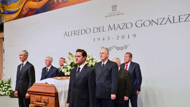 Guardia de honor de Alfredo del Mazo González es encabezada por Peña Nieto