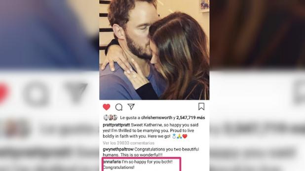 Reacciona Anna Faris al compromiso de Chris Pratt