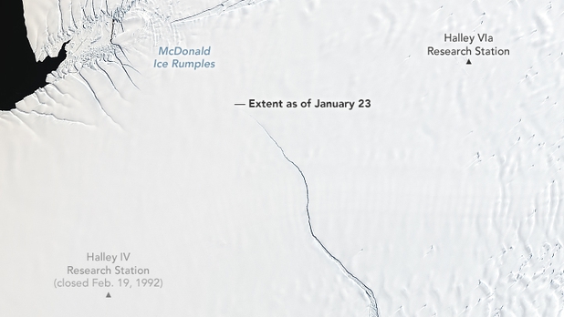 ¡Santos icebergs gigantes! Iceberg más grande que Nueva York se desprenderá de la Antártida