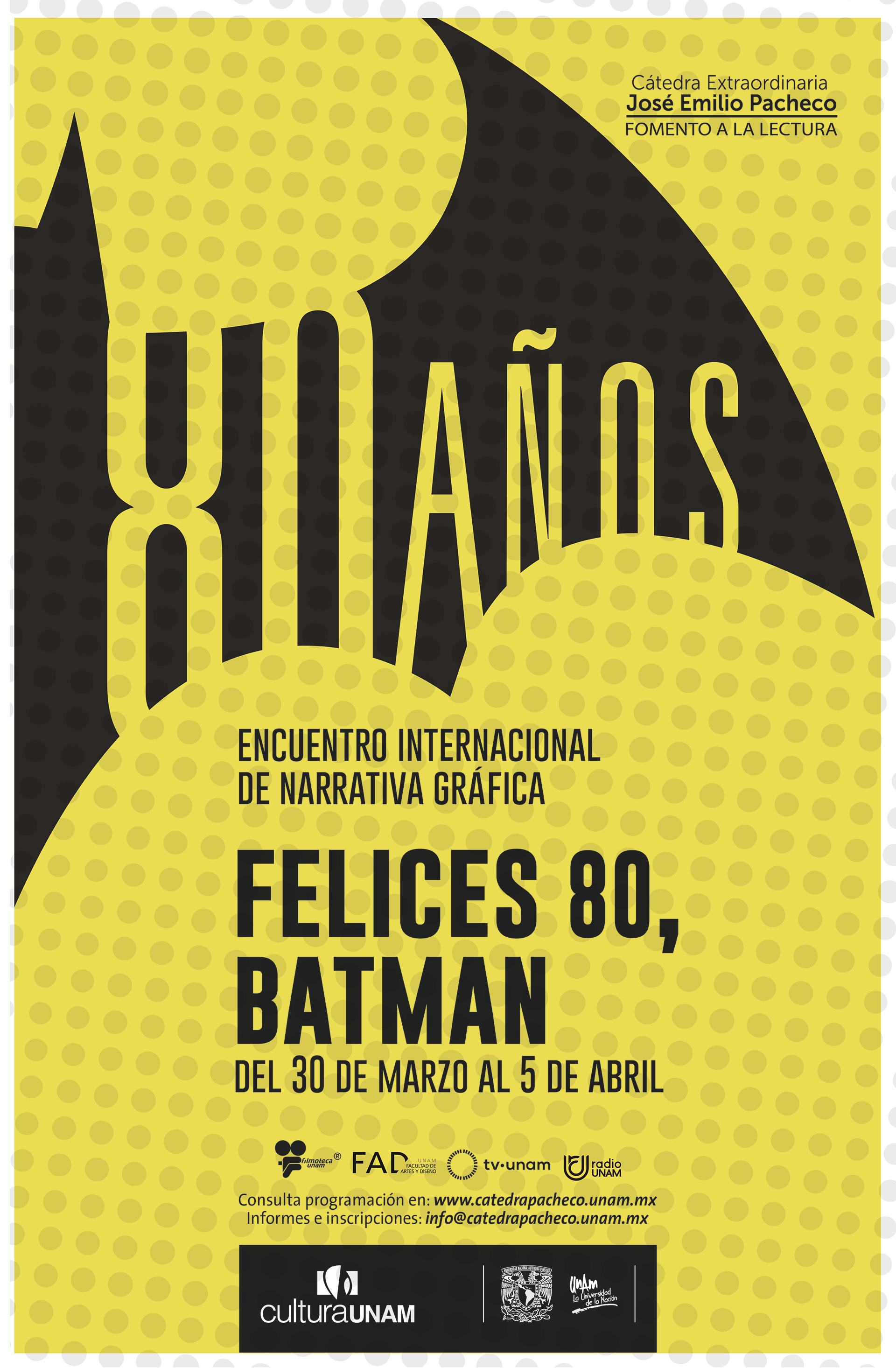 La UNAM celebrará los 80 años de Batman