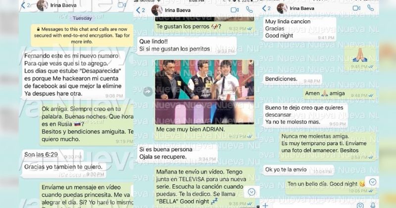 Tras filtrarse conversaciones con Irina Baeva, responde Fernando Carrillo