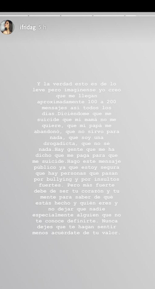Nunca me van a tumbar: Frida Sofía