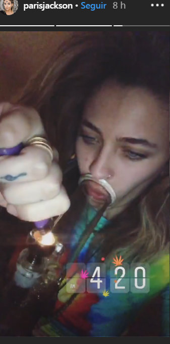 Paris Jackson: el polémico video en Instagram donde aparece fumando y tal vez no sea tabaco