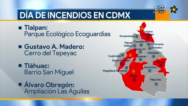 Telediario noticia Un incendio más se reportó en la colonia Ampliación las Águilas en Álvaro Obregón. 