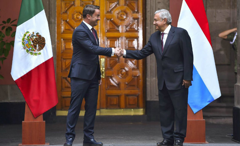 AMLO recibe al primer ministro de Luxemburgo