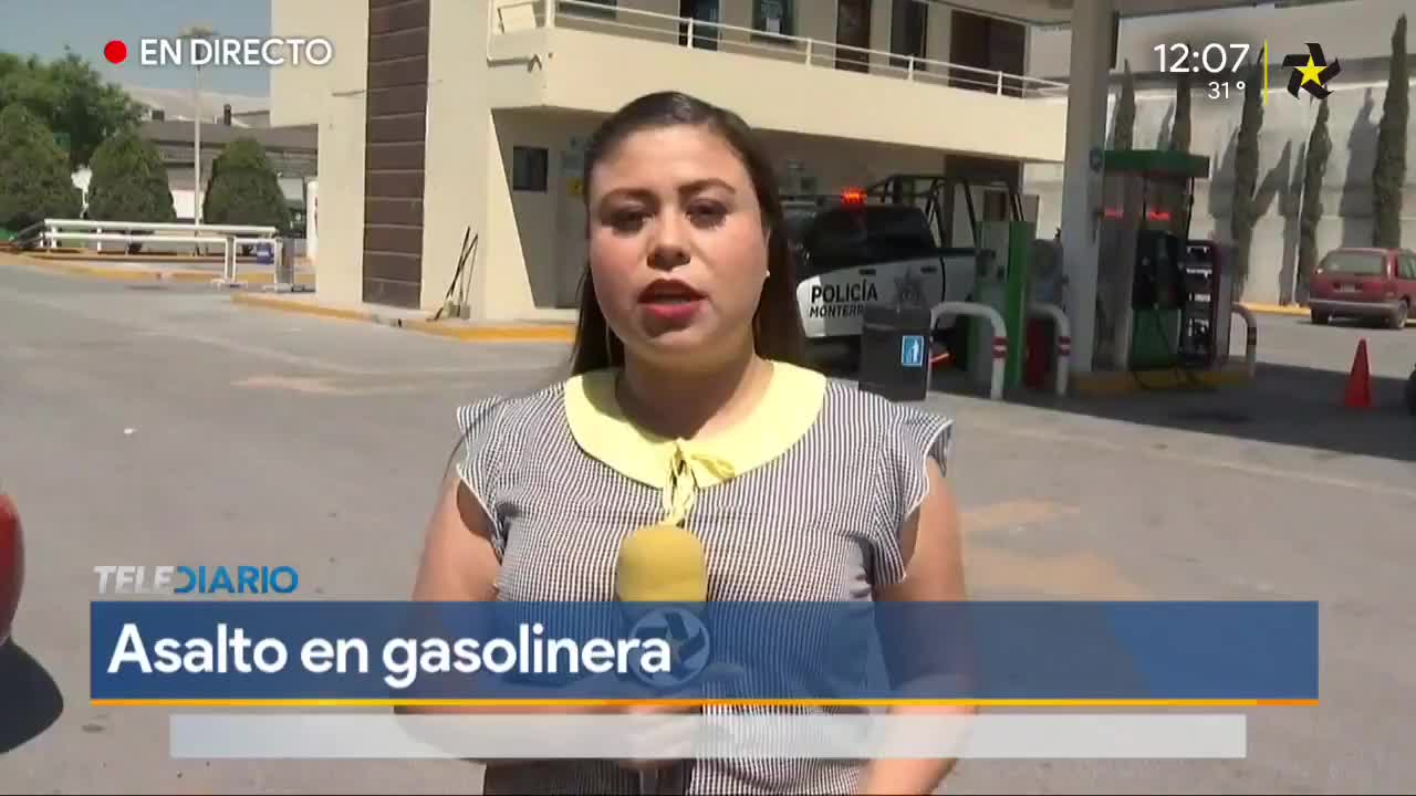 Telediario noticia Asaltan gasolinera en la colonia Regina y se apoderan de 6 mil 300 pesos