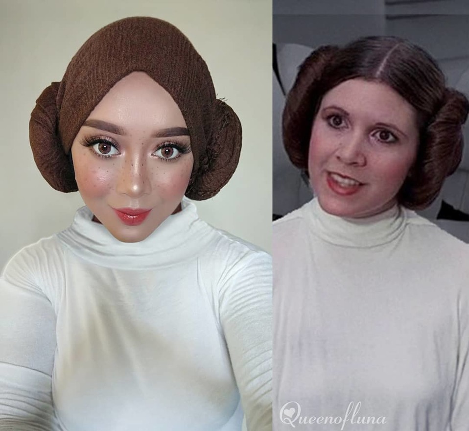 Con ayuda de su hiyab, mujer se disfraza de personajes de la cultura pop [FOTOS]