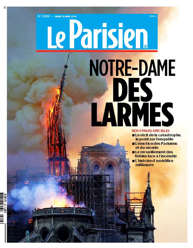 Así retrataron los periódicos de Europa el incendio de Notre Dame