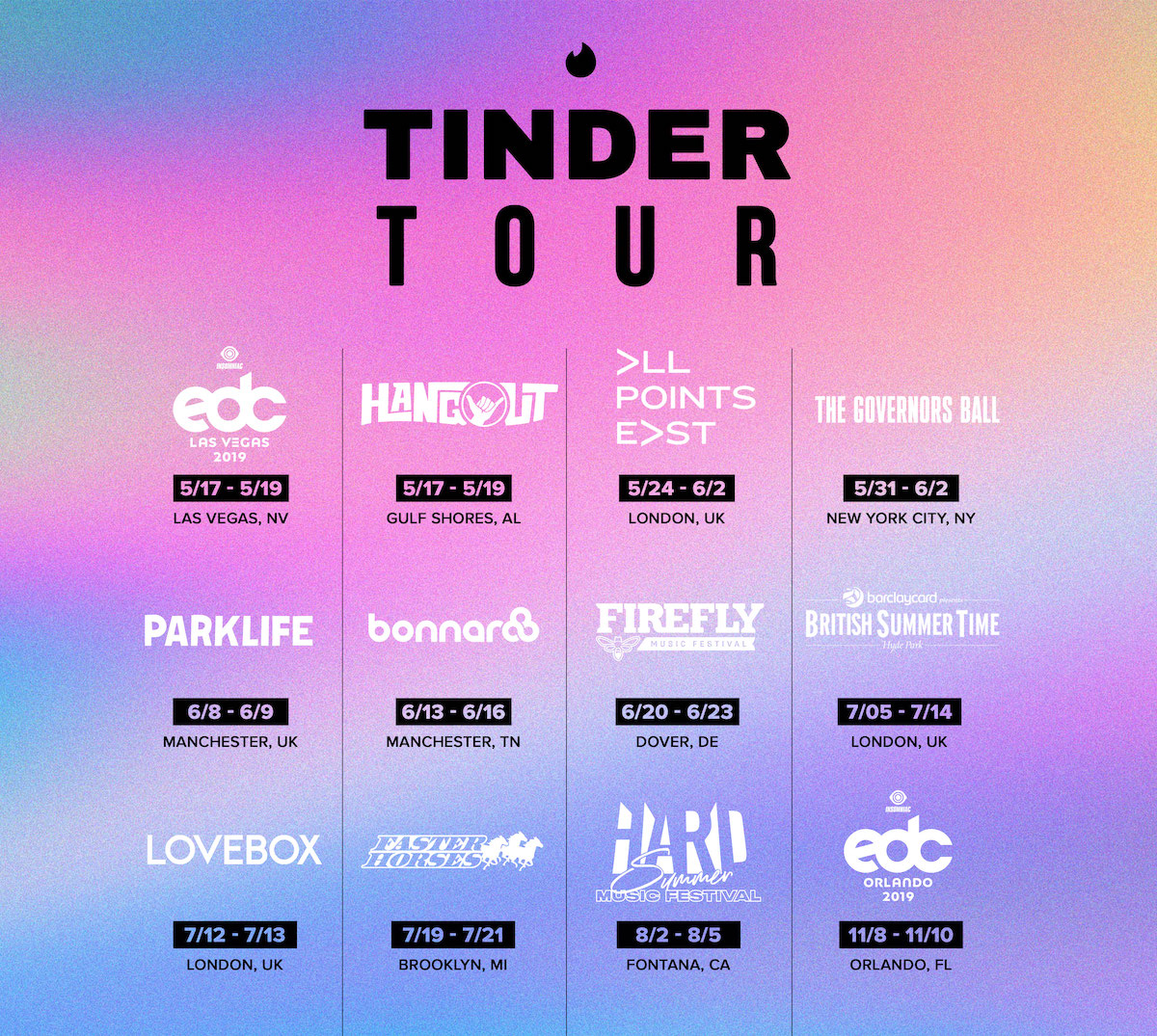 ¿Te has enamorado en un concierto? Tinder te ayudará a encontrarlo