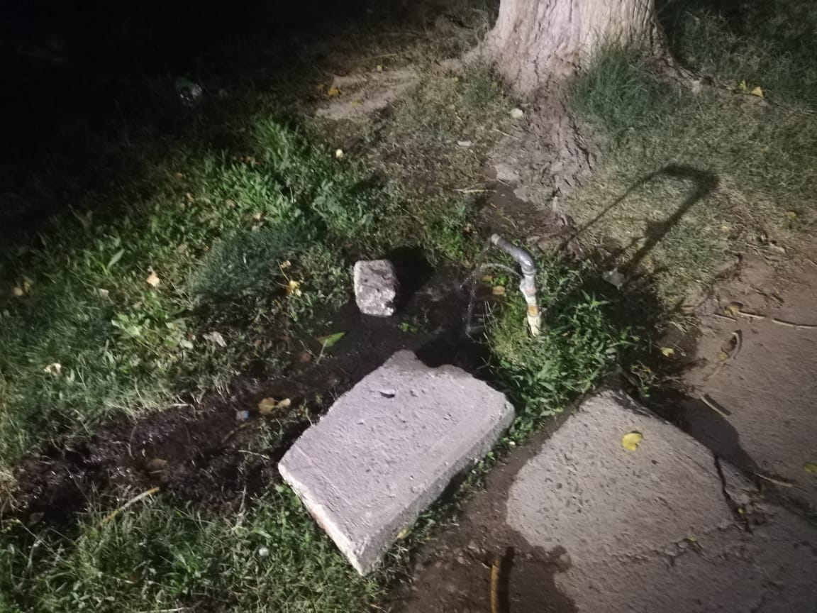 Personal de Parques y Jardines arreglan toma de agua en colonia Campo Nuevo Zaragoza de Torreón