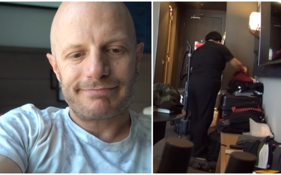 Facundo graba a empleada de la limpieza que le robó dinero en hotel [VIDEO]