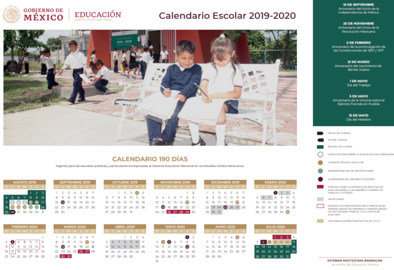 Éste es el calendario escolar 2019-2020: habrá 190 días efectivos de clases