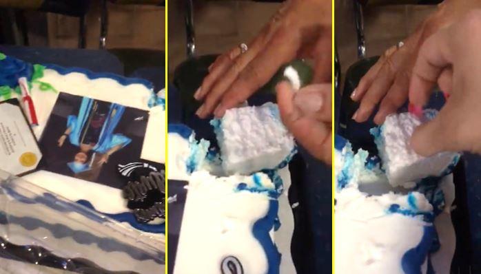 Piden pastel personalizado y reciben bloque de unicel cubierto de betún [VIDEO]