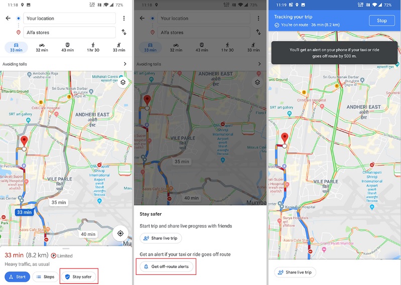 Google Maps te avisará si tu taxi tomó una ruta mala para cobrarte más