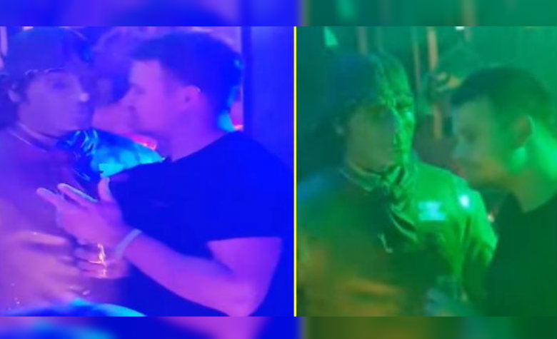 Se hace amigo de un maniquí en el antro [VIDEO]