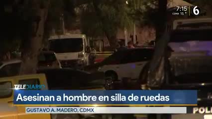 Telediario noticia Hombre en silla de ruedas es asesinado a pasos del paradero Indios Verdes en la GAM