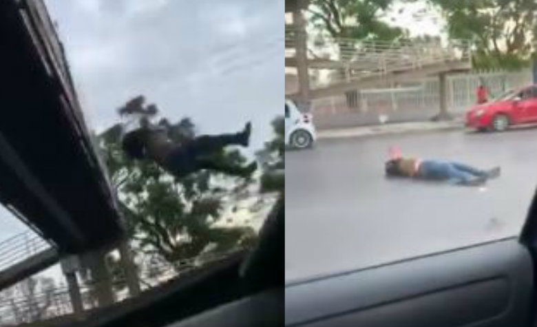 Hombre se lanza de puente para matarse, pero sobrevive [VIDEO]