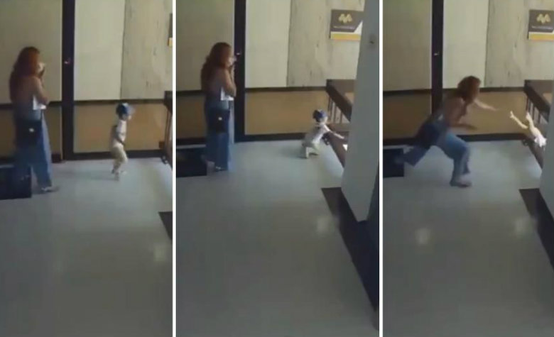 Niño de 2 años casi cae al vacío mientras su madre checa el celular [VIDEO]