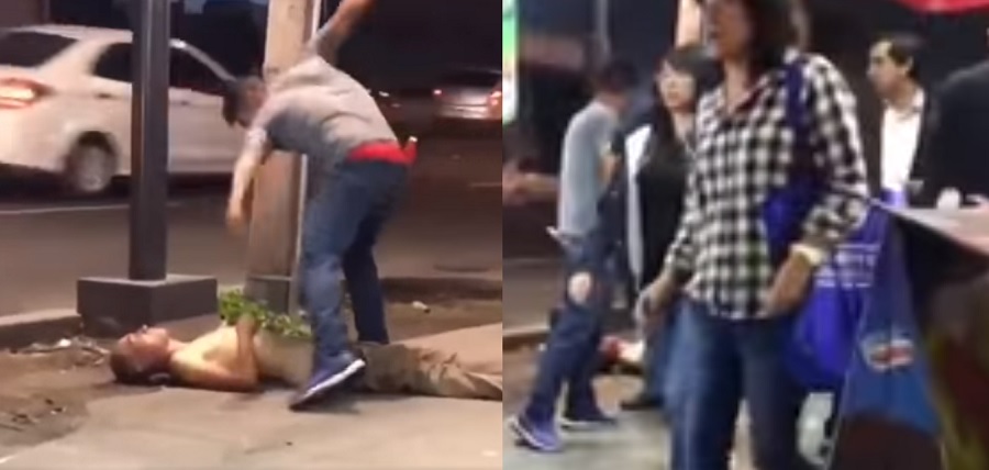 Se dan de golpes en la vía pública y son detenidos
