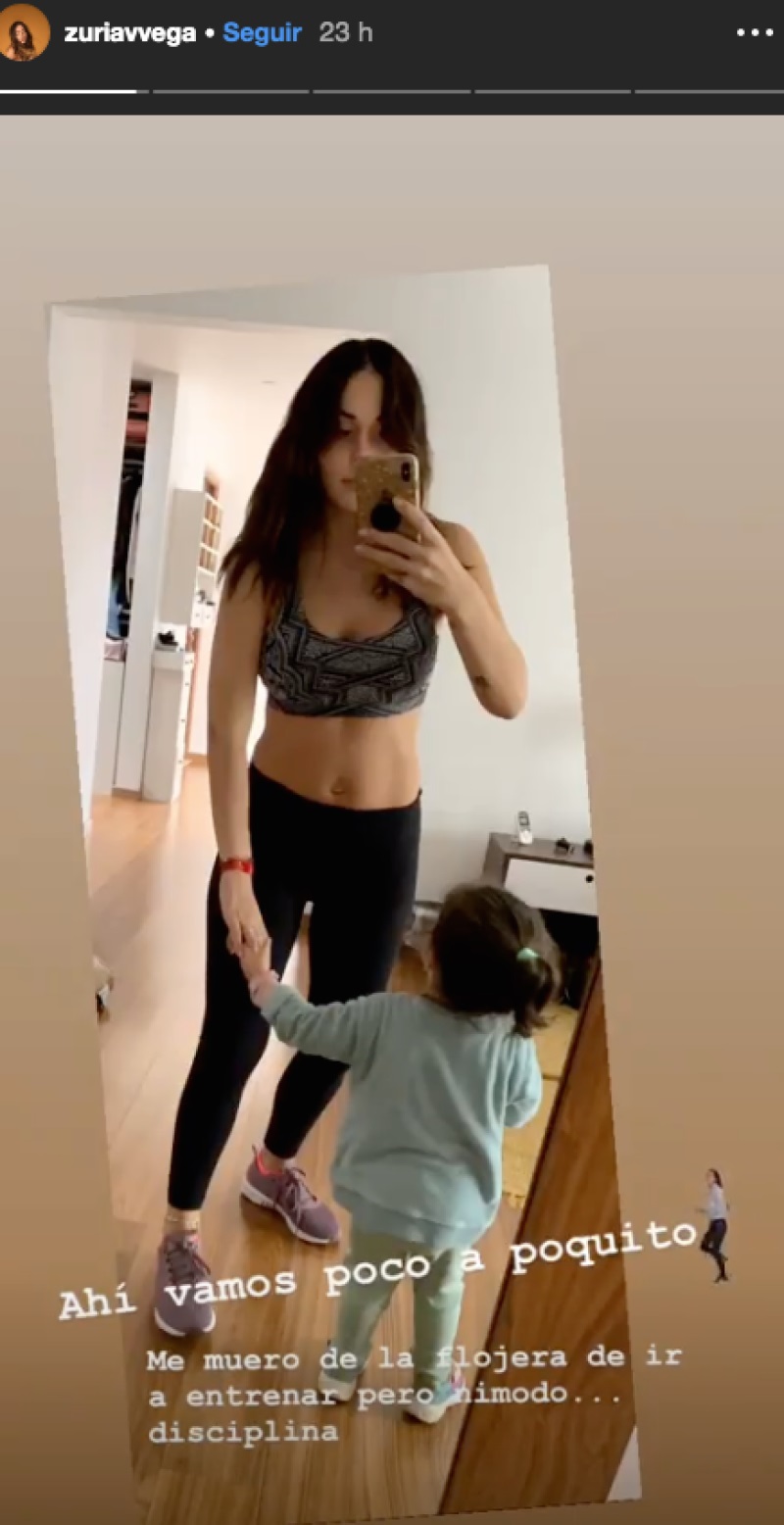 A un mes de dar a luz, presume su figura Zuria Vega