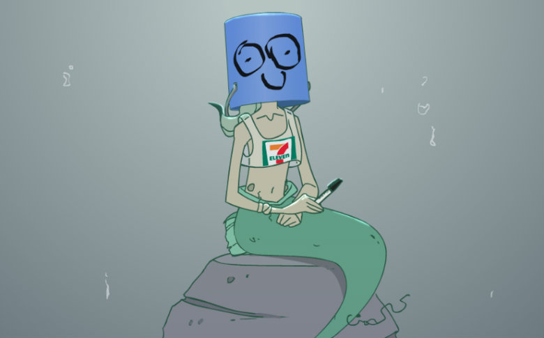 Ilustrador muestra cómo viviría Ariel lidiando con nuestra basura