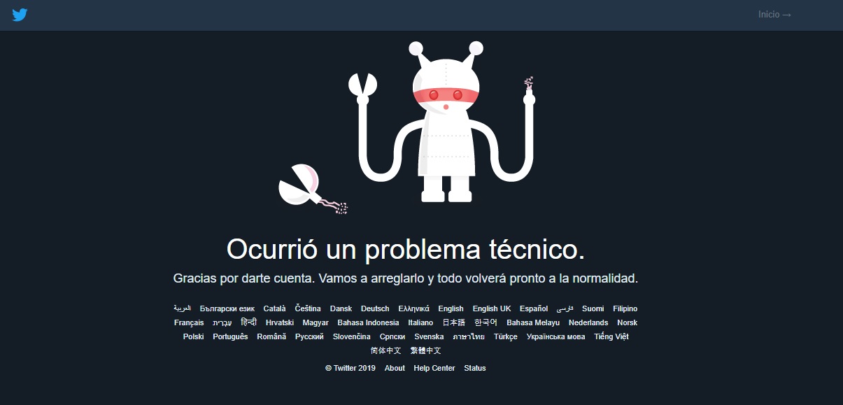 Twitter se cae; usuarios reportan fallas