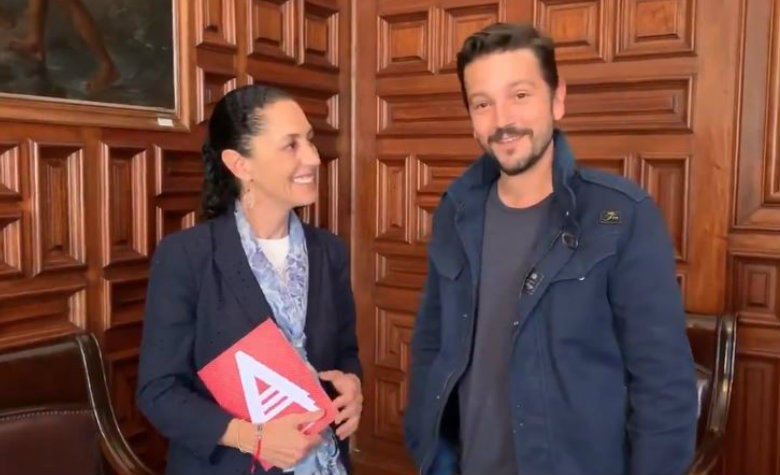 Diego Luna y Claudia Sheinbaum se reúnen en CDMX