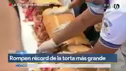 Telediario noticia México rompe récord: la torta más grande del mundo mide 72 metros de largo