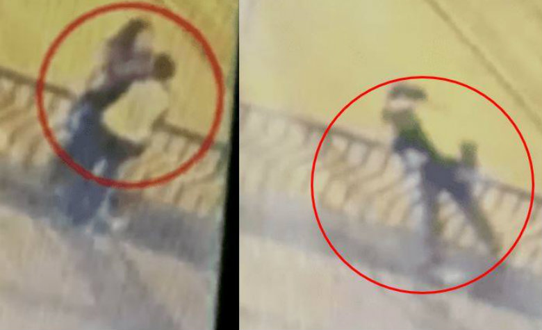 Pareja 'se da amor' y cae desde 15 metros de altura [VIDEO]