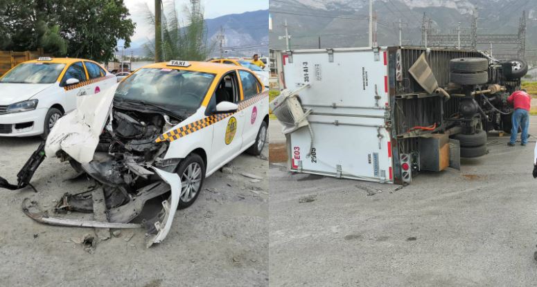 Choque y volcadura deja 3 conductores lesionados en el Centro de ...