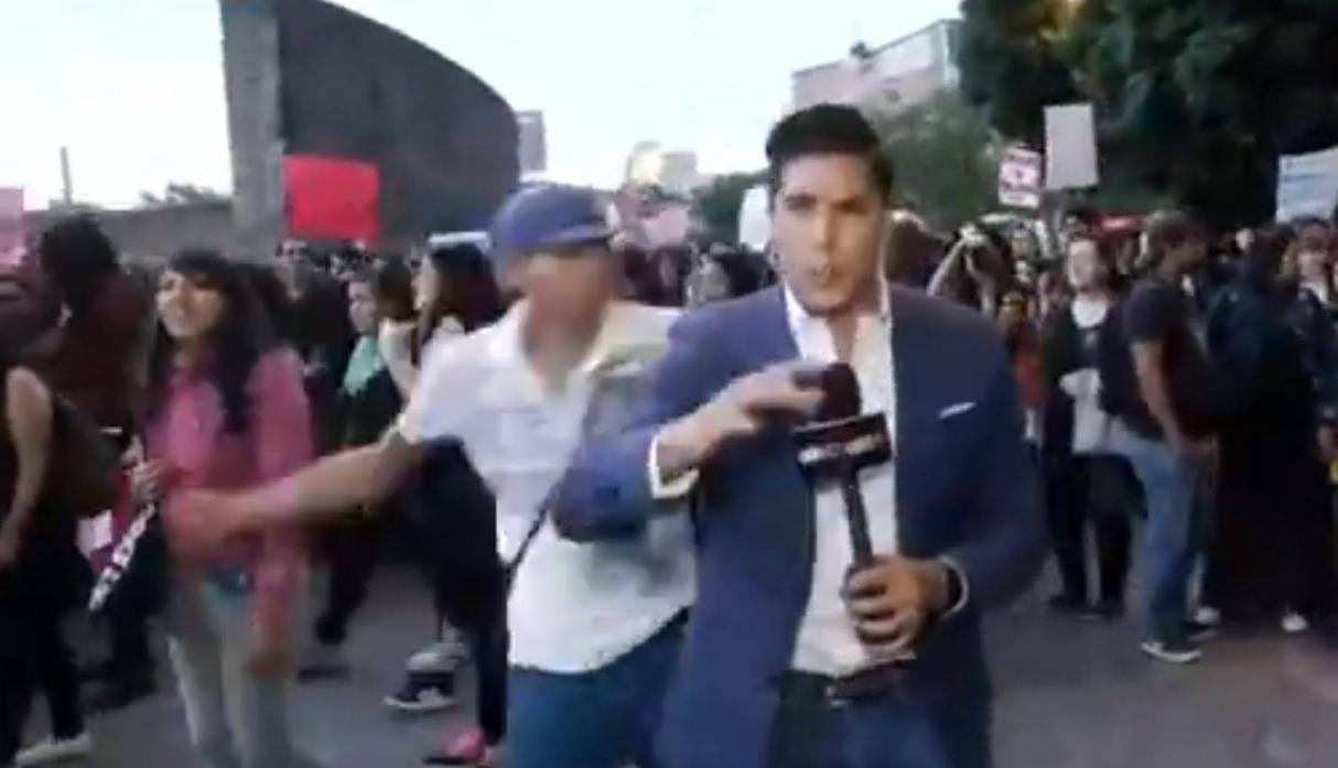 Capturan al hombre que agredió a periodista durante marcha feminista 