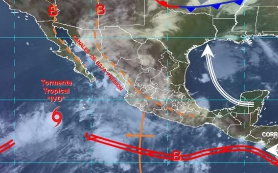 Tormenta tropical 'Ivo' provocará lluvias y posibles trombas marinas en el país